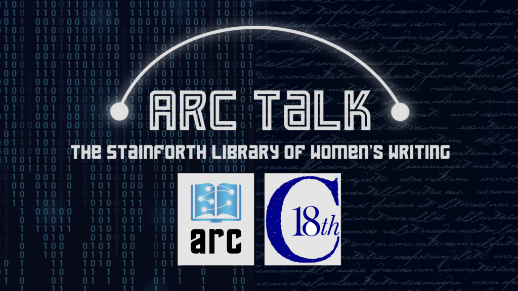 ARC Talk Logo: Stainforth Library of Women's Writing